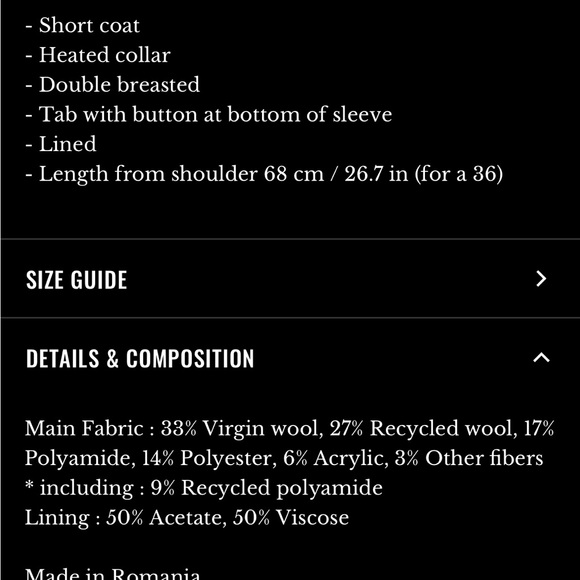 Sezane grey wool coat NWT - Picture 8 of 8